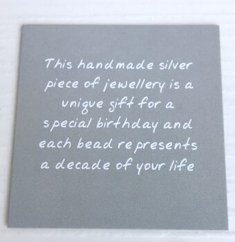 50th Birthday Silver Bead Earrings, 2 of 5
