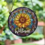 Sunflower Personalised Stained Glass Effect Suncatcher, thumbnail 6 of 7