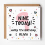 6th, 7th, 8th, 9th Birthday Card For Girls, thumbnail 4 of 7