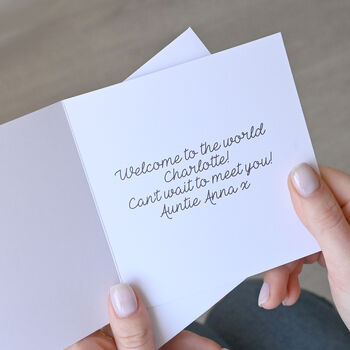 Personalised 'Welcome To The World' Rainbow Card, 2 of 2