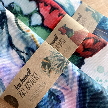 Inky Starling Tea Towel, 2 of 7