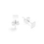 Debby Sterling Silver Square Earring Studs, thumbnail 2 of 2