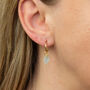 18ct Gold Plated March Birthstone Hoop Earrings, thumbnail 1 of 8