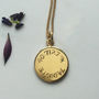 Latitude And Longitude Necklace In Gold, thumbnail 4 of 5