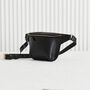 Personalised Luxury Leather Sling Bum Bag With Optional Hot Stamped Initials Or Name, thumbnail 3 of 12