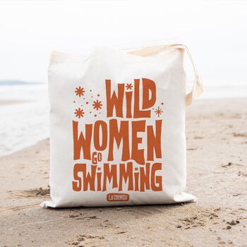 Wild Women Go Swimming Tote Bag, 2 of 3