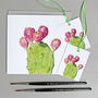 Card With Prickly Pear Illustration, thumbnail 2 of 3