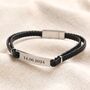 Personalised Men's Double Braided Leather Bracelet, thumbnail 7 of 11