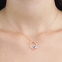Sapphire September Birthstone Rose Gold Plated Necklace, thumbnail 5 of 6