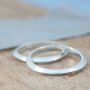 Thin Band Ring. Sterling Silver Stackable Carved Ring, thumbnail 4 of 8