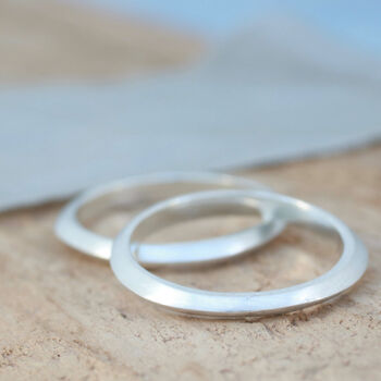 Thin Band Ring. Sterling Silver Stackable Carved Ring, 4 of 8