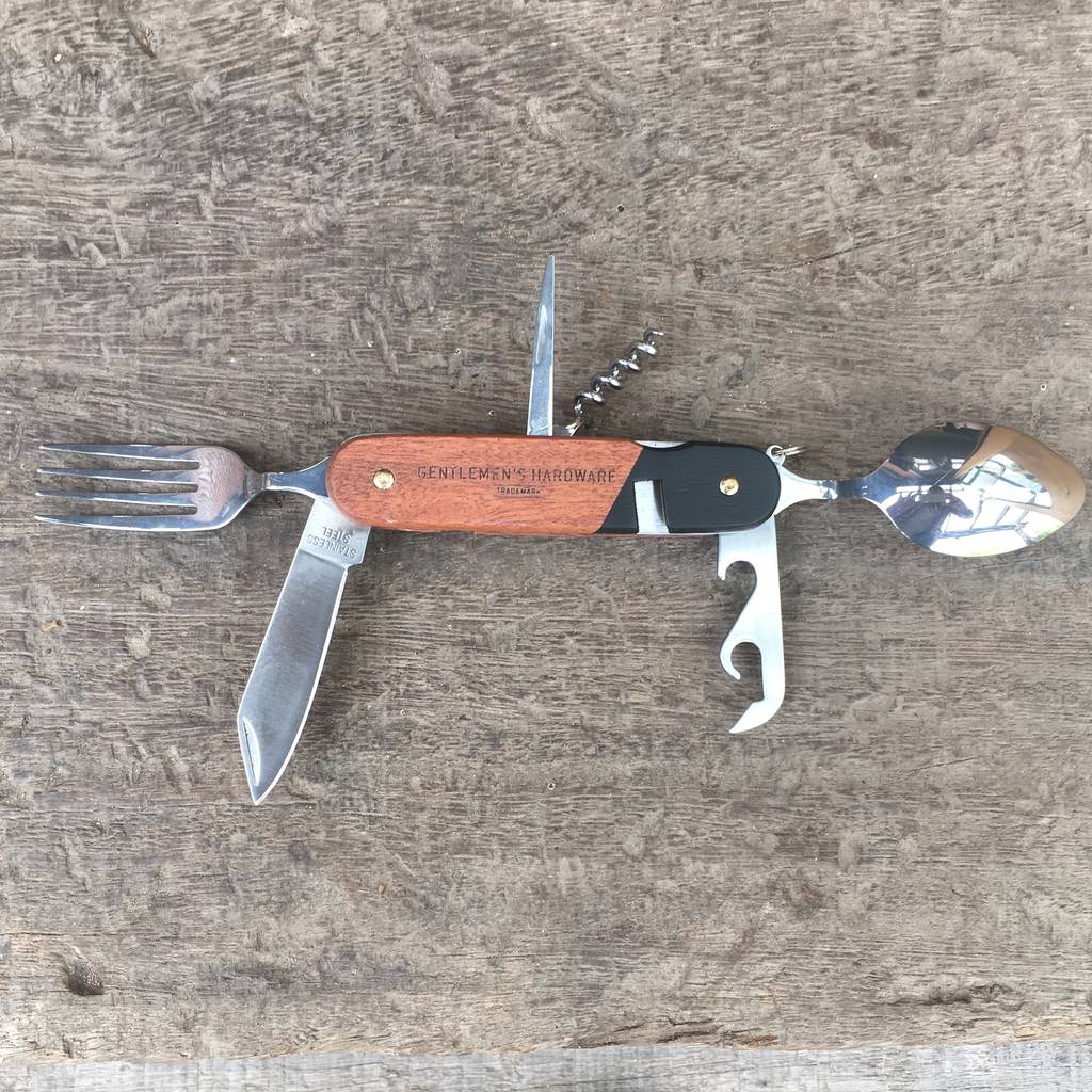 personalised camping cutlery tool by idyll home
