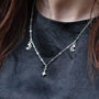 Moon And Star Silver Necklace, thumbnail 3 of 6