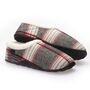 Jack Grey Red Herringbone Mens Slippers/Indoor Shoes, thumbnail 2 of 8