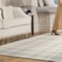 Hug Rug Eco Washable Isla Plaid Neutral, thumbnail 2 of 5