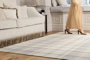 Hug Rug Eco Washable Isla Plaid Neutral, 2 of 5