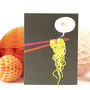 Mini Noodles Greetings Card, thumbnail 1 of 5