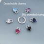 Sterling Silver Sapphire Blue Trillion Cut Cz Hoop Earrings, thumbnail 8 of 12