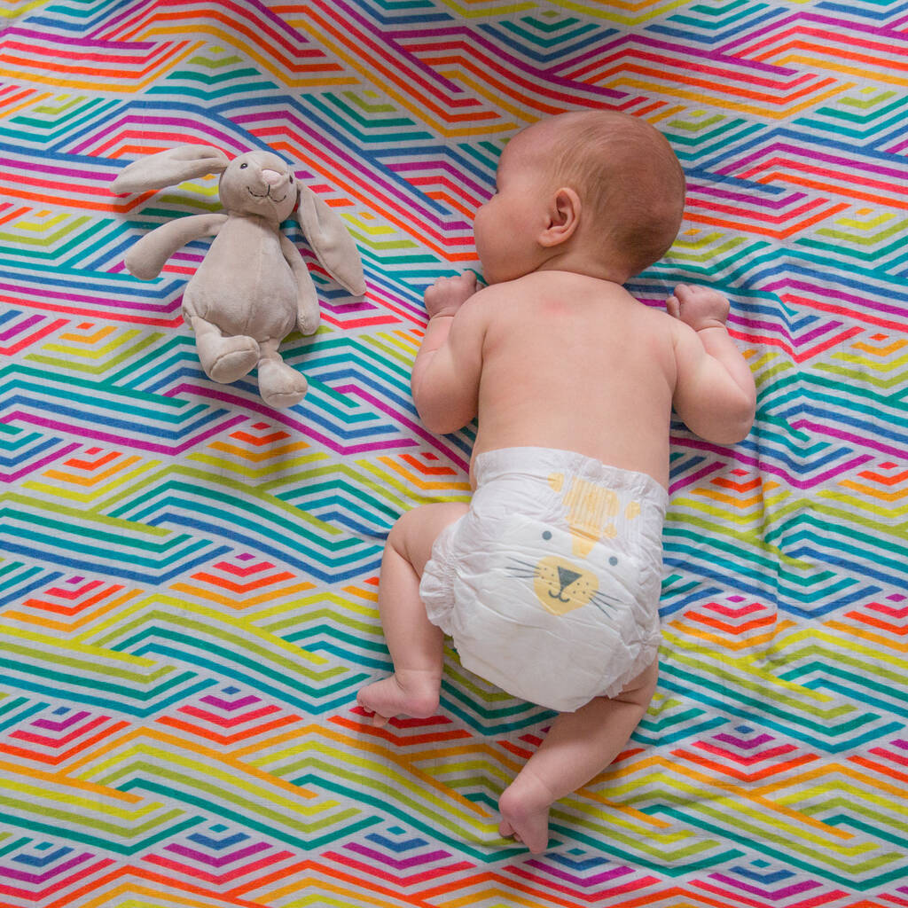 Geometric Super Soft Muslin Swaddle By Pattie & Co