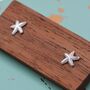 Sterling Silver Little Star Fish Stud Earrings, thumbnail 1 of 12