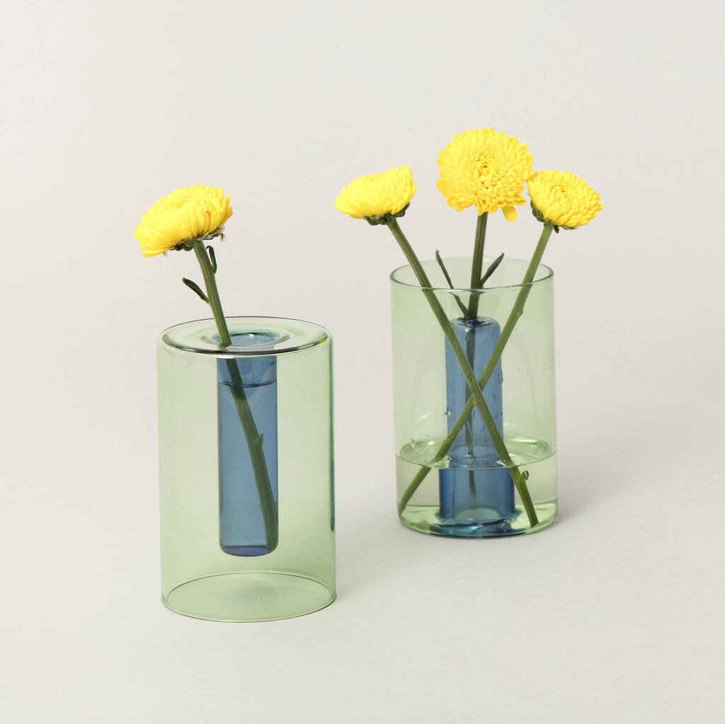 Mini Reversible Glass Vase By Block Design