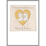 Personalised Golden 50th Wedding Anniversary Card, thumbnail 12 of 12