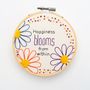 Floral Hand Embroidery Inspirational Hoop Art, thumbnail 3 of 3