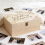 Personalised Wedding Wildflower Large Wooden Keepsake Box, thumbnail 1 of 3