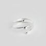 Sterling Silver Ball Detail Adjustable Ring, thumbnail 1 of 5