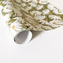 Green Daisy Flower Wrapping Paper Sheet, thumbnail 2 of 4