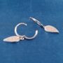 Tear Drop Silver Hoop Earrings, thumbnail 4 of 6