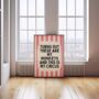Turns Out These Are My Monkeys Wall Print | Watermelon And Cream Stripe, thumbnail 1 of 3