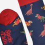 Men's Bamboo Socks Christmas Dinosaurs, thumbnail 4 of 5