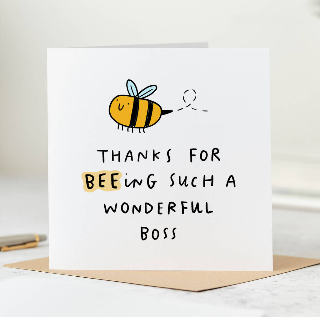 Thank You Card 'Beeing A Wonderful Boss', 1 of 2
