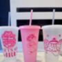 Howdy Cowgirl Plastic Cup With Straw, thumbnail 2 of 2