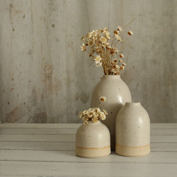 Handmade Stone Mini Ceramic Bud Vase, 3 of 10