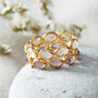 Amethyst Gold Plated Silver Eternity Stacking Ring, thumbnail 9 of 10