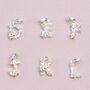 Sterling Silver Flower Initial Letter Charm For Jewellery Making, thumbnail 7 of 10