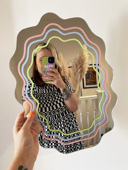 Pastel Wavy Mirror, 5 of 6