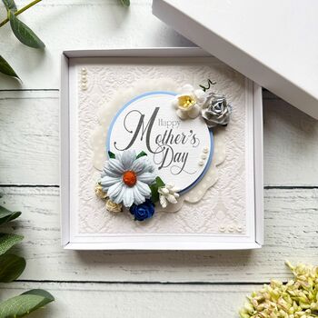 Extra Special Floral Mother’s Day Card. Boxed. Shades Of Blue, 2 of 6