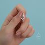Sterling Silver Butterfly Cz Huggie Hoops, thumbnail 3 of 10