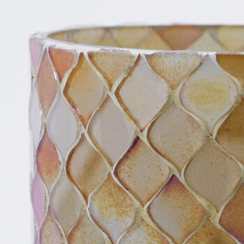 Noori Pineapple Mosaic Glass Tealight, 2 of 4