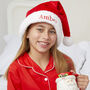 Personalised Matching Red Christmas Pyjamas For Dad And Child, thumbnail 5 of 7