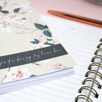Personalised Teacher Notebook | Blossom Blush, 2 of 2