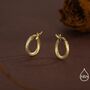 Mini Chunky Braided Hoop Earrings In Sterling Silver, thumbnail 4 of 11