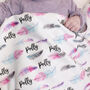 Personalised Feather Baby Organic Swaddle Blanket, thumbnail 1 of 8