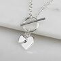 Solid Silver Double Heart Charm Necklace, thumbnail 3 of 6