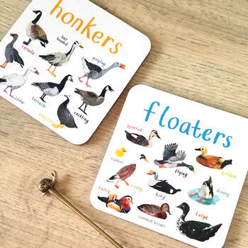 Pair Of 'Floaters' And 'Honkers' Bird Coasters, 3 of 8