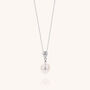 Mini Pearl Drop Necklace White Bridal Jewellery, thumbnail 2 of 6