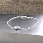 Silver Birthstone Bracelet, thumbnail 2 of 6